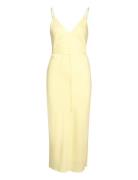 Recycled Cdc Midi Slip Dress Knelang Kjole Yellow Calvin Klein