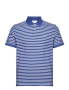 Striped Ss Pique Polo Tops Polos Short-sleeved Blue GANT