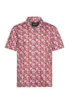 Floral Print Resort Shirt Tops Shirts Short-sleeved Red Lyle & Scott