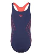 G Reflecting Swimsuit Swim Pro Back Badedrakt Badetøy Navy Arena