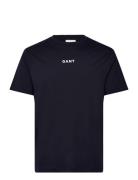 Contrast Small Logo Tshirt Tops T-shirts Short-sleeved Navy GANT