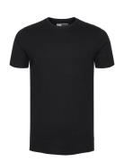 Sdrock Ss Tops T-shirts Short-sleeved Black Solid