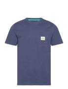 Surf Paradise Badge Tee Sport T-shirts Short-sleeved Blue Rip Curl