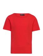 Nlfdida Ss Square Neck Top Tops T-shirts Short-sleeved Red LMTD