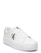 Vulc Flatform Laceup Lth Lave Sneakers White Calvin Klein