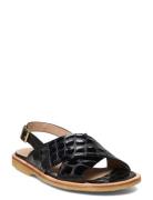 Sandals - Flat - Open Toe - Op Flate Sandaler Black ANGULUS