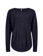 Sc-Dollie Tops Knitwear Jumpers Navy Soyaconcept
