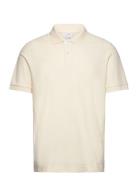 100% Cotton Pique Polo Shirt Tops Polos Short-sleeved Cream Mango