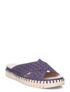 Sandals Flate Sandaler Purple Ilse Jacobsen