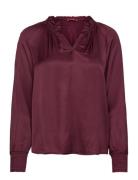 Blouses Woven Tops Blouses Long-sleeved Burgundy Esprit Casual