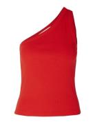 Slfanna Shoulder Top Tops T-shirts & Tops Sleeveless Red Selected Femm...