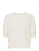 Liva Knit Tee Tops Knitwear Jumpers White Minus