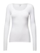 Anna Tops T-shirts & Tops Long-sleeved White MbyM