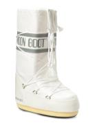 Mb Moon Boot Nylon Vinterstøvletter Med Snøring White Moon Boot