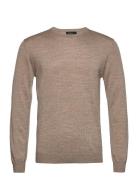 Margrate Merino Tops Knitwear Round Necks Beige Matinique