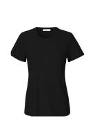 Lr-Any Tops T-shirts & Tops Short-sleeved Black Levete Room