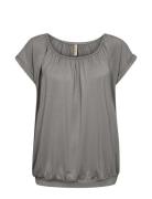 Sc-Marica Tops T-shirts & Tops Short-sleeved Grey Soyaconcept