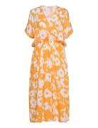 Andina Long Dress Aop 8083 Knelang Kjole Orange Samsøe Samsøe