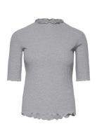 Candacekb Ss Tee Tops T-shirts & Tops Short-sleeved Grey Karen By Simo...