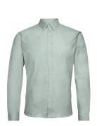Yarn Dyed Oxford Superflex Shirt L/ Tops Shirts Casual Green Lindbergh