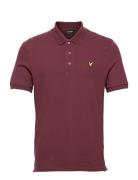 Plain Polo Shirt Tops Polos Short-sleeved Purple Lyle & Scott