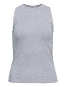 Objjamie S/L Tank Top Noos Tops T-shirts & Tops Sleeveless Grey Object
