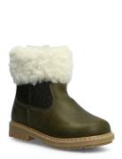 Timian Wool Top Boot Vinterstøvletter Pull On Green Wheat
