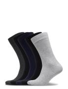 Jacbasic Bamboo Sock 5 Pack Noos Underwear Socks Regular Socks Grey Ja...