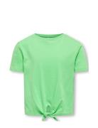 Kogmay S/S Knot Top Jrs Tops T-shirts Short-sleeved Green Kids Only