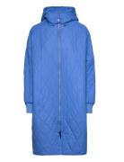 Ektraiw Hood Coat Vattert Jakke Blue InWear