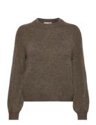 Vijamina O-Neck L/S Knit Top - Tops Knitwear Jumpers Brown Vila