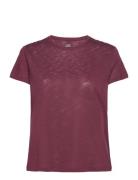 Soft Texture Tee Sport T-shirts & Tops Short-sleeved Burgundy Casall