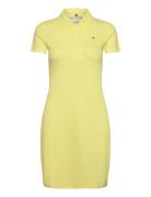 1985 Slim Pique Polo Dress Ss Kort Kjole Yellow Tommy Hilfiger