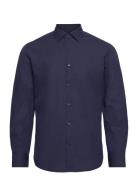 Slim Fit Stretch Cotton Suit Shirt Tops Shirts Business Navy Mango