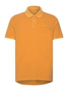 Sunfaded Pique Ss Rugger Tops Polos Short-sleeved Yellow GANT