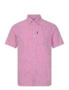 Vintage Oxford S/S Shirt Tops Shirts Short-sleeved Pink Superdry
