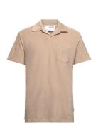 Slhrelax-Terry Ss Resort Polo Ex Tops Polos Short-sleeved Beige Select...