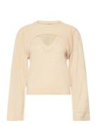 Devona-M Tops Knitwear Jumpers Beige MbyM