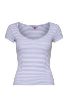 Tjw Bby Stripe Ss Top Tops T-shirts & Tops Short-sleeved Blue Tommy Je...