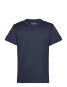 Crew Neck Pima Tops T-shirts Short-sleeved Navy Bread & Boxers
