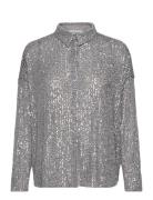 Sraviana Shirt Tops Shirts Long-sleeved Silver Soft Rebels