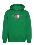 Reg Archive Shield Hoodie Tops Sweat-shirts & Hoodies Hoodies Green GA...