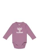 Hmlflips Body L/S Langermet Bodysuit Pink Hummel