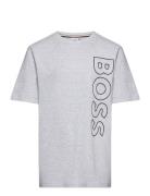 Short Sleeves Tee-Shirt Tops T-shirts Short-sleeved Grey BOSS