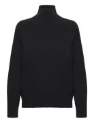 Superfine Lambswool Stand Collar Tops Knitwear Jumpers Black GANT