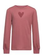 Blouse Ls, W. Print Tops T-shirts Long-sleeved T-shirts Pink CeLaVi