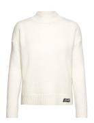 Essential Mock Neck Jumper Tops Knitwear Jumpers White Superdry