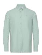 Harald Small Owl Oxford Regular Fit Tops Shirts Casual Green Knowledge...