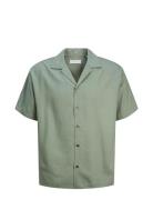 Jprccaaron Tencel Resort Shirt S/S Ln Tops Shirts Short-sleeved Green ...