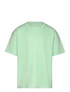 Over Printed T-Shirt Tops T-shirts Short-sleeved Green Tom Tailor